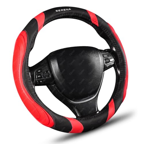 ニッサン 新型 セレナ C28 ハンドルカバー ステアリングカバー グリップ ハンドル 保護カバー 直径37?38cmの丸型ステアリングに対応 新型 セレナ C28 serenaに適合 C28 6代目 2022年12月-現行 汎用 おしゃれ 通気性がよい