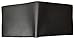 Leather Men Bi Fold Wallet with FIXED FLIP UP single Window ID - BLACK-by Marshal®