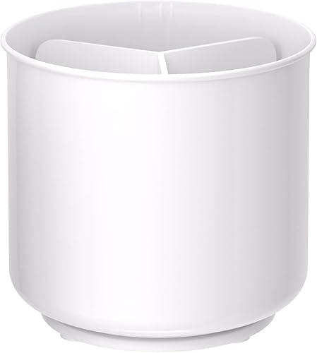 Miniatura 7 de Contenedor giratorio extra grande y resistente, para utensilios, recipiente con base con peso, no se cae, divisor extraíble y plantilla de agarre  A