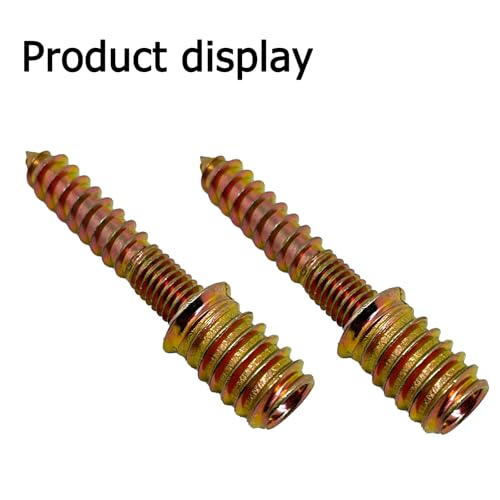 Image of 12 Sets Wood Furniture Set,M8x60mm Double Headed Bolts Self-Tapping Screw,M8x20mm Threaded Insert Hex Socket Nut,M8 Hanger Bolt Driver,8mm Hex Wrench for Joint Furniture Legs