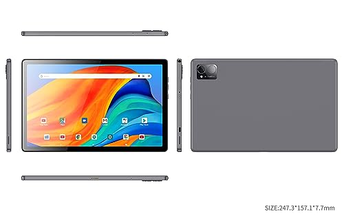 10,36 polegadas Tablet com Caso, Teclado e Mouse, Android 12 Tablet, 8GB +256GB, Processador 8-Core,