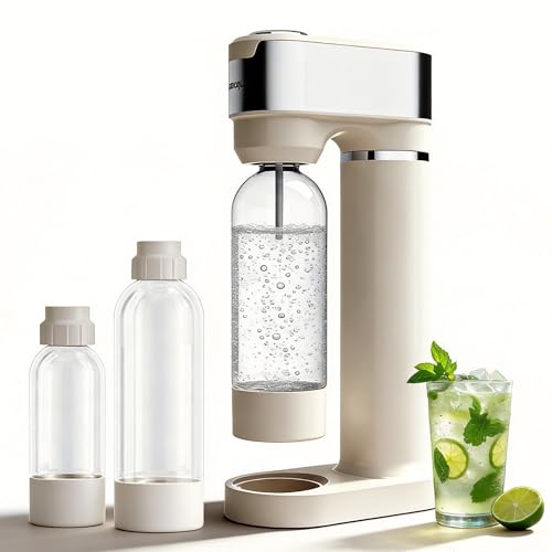 LAZMOQUSA Sparkling Water Maker Cream