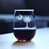 Bevvee South Carolina Flag - Stemless Wine Glass - State Themed Drinking Decor and Gifts for South Carolinians - Large 17 Ounce #2