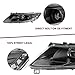 JSBOYAT Headlight Assembly Replacement Fit for 2011-2013 Kia Optima Headlamp Replacement Black Housing Clear Reflector w/o bulbs