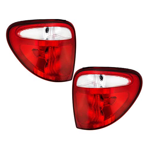 EPIC LIGHTING Rear Brake Tail Lights Lens and Housing Assembly Compatible with Chrysler Dodge 2001-2003 Town & Country Caravan Grand Caravan Voyager Left Driver & Right Passenger Sides Pair