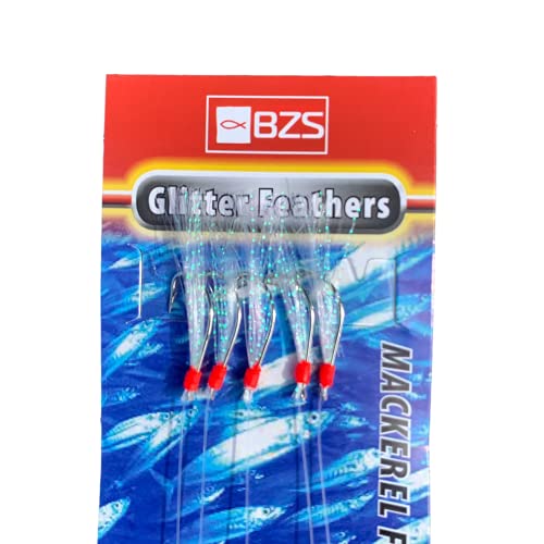 BZS Glitter Flasher Plumas de caballa Tinsel Disponible en 5 Paquetes y 10 Paquetes (10 Paquetes) Cover