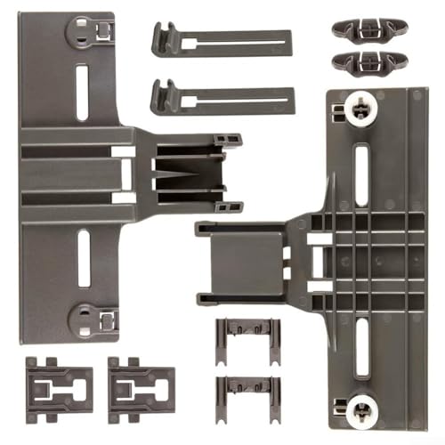Kit de ajuste de estante superior ajustable para lavavajillas que incluye posicionadores y tapón para mejorar la funcionalidad