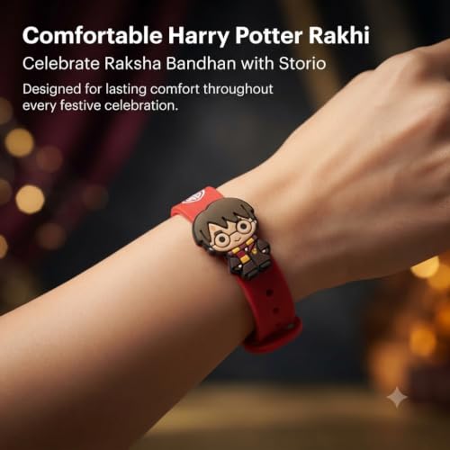 Image of Storio Harry Potter Silicone Band Rakhi | Officially Licensed | Rakhi for Boys and Girls, Bhaiya, Bhai | Raksha Bandhan Gift
