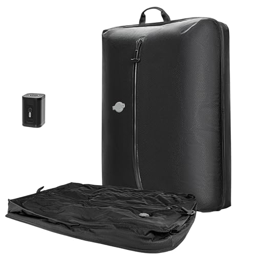 Luvan Vakuumbeutel für Kleidung-kabelloser Vakuumpumpe,Vakuum-Kleidersack & Unterbett Aufbewahrung, wiederverwendbare,dicht & platzsparende Vakuum Verpackung für Reise &Saisonal Kleidung (1PC+Pumpe)