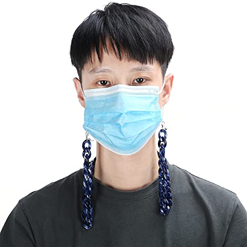 Corrente de óculos, corrente de cobertura facial conveniente e prática, firme e durável com juntas u