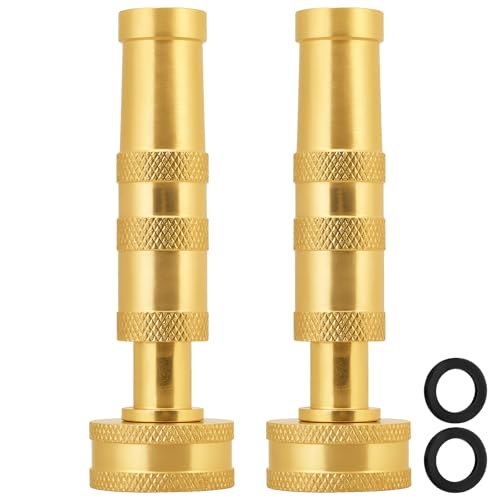 SIGURANTA Brass Garden Hose Nozzle - 3/4 GHT Thread High Pressure Adjustable (Jet/Mist) for Watering Plants, Washing Cars by SIGURANTA - Used condition - US$6.72