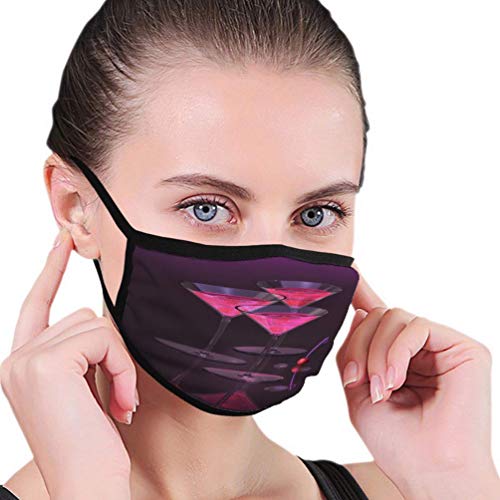 Preisvergleich Produktbild Cocktails Kirschen Hübsche Männer Frauen Atmungsaktiv Komfortable Gesichtsschutzhülle Mit Gummiband Für die persönliche Gesundheit Verschiedene Verwendung