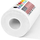 Paclord USA Made 36' x 1200' White Kraft Paper Roll, 45 lbs/66 GSM, American Produced Colored Kraft Paper for School, Bulletin Board - Odorless, Non-Toxic, Safe for Kids