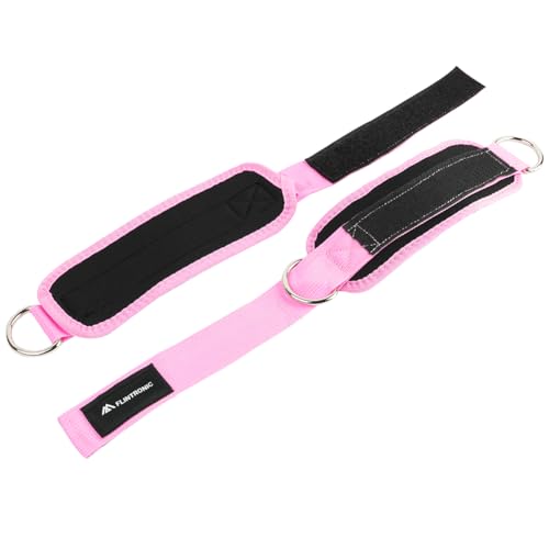 Flintronic Fußschlaufen Kabelzug mit D-Ringen, Fußschlaufen für Fitness Training, Fußmanschetten Kabelzug für Männer und Frauen Beinstrecker, Ankle Straps für Fitness Gesäßmuskeln und Beintraining