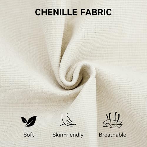 Sillón Plegable Chenille Beige miniatura 6