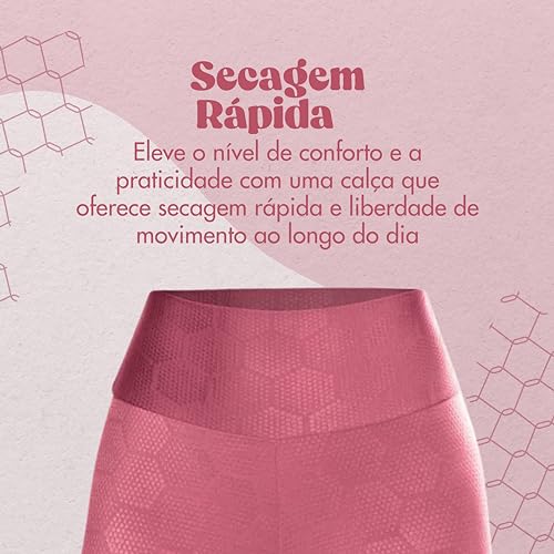 Calça Legging Academia Legging Cintura Alta Legging Fitness She by Mash Feminina | Rosa | GG