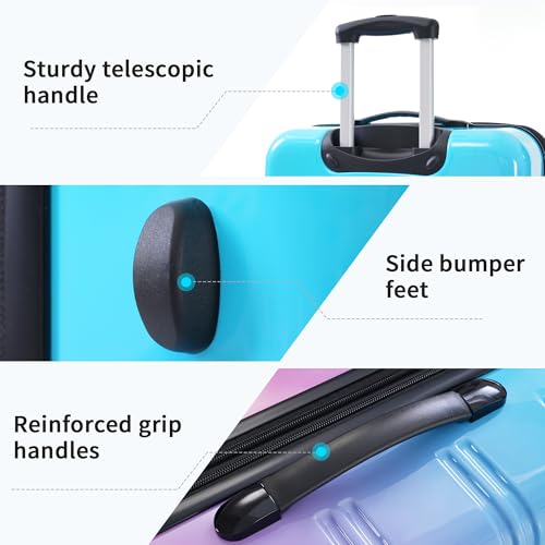 image for Merax Luggage Sets 3 Piece, Hardside Expandable Suitcase Set with Spin