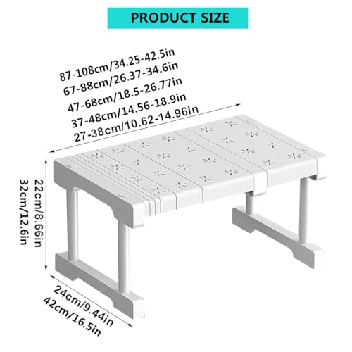 Estante ajustable para armario que optimiza el espacio de tu cocina y baño 4