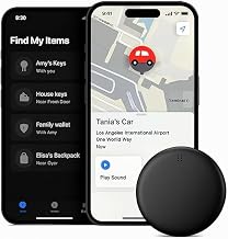 Dimova GP90 Accurate GPS Tracker Without Subscription, IP67 Water Resistant (Black*1-Android)