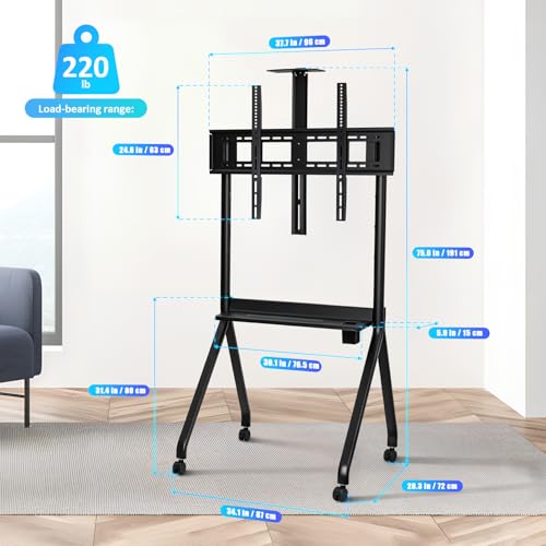 Soporte móvil universal para pantallas 42-86 pulgadas miniatura 3