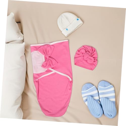 Couverture emmaillotage bébé extensible et respirante avec bonnet pour sommeil