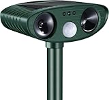 Cat Repellent Garden, Solar Ultrasonic Animal Repellent Outdoor Animal Repeller Cat Repellent Motion Activated Deer Repellent Devices, Keep Rabbits Raccoons Out of Garden Animal Deterrent(SIZE-PACK3)