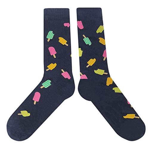 Popsicle Dress Socks Funny Novelty Crazy Fun Design Men Size 8-12 Cotton Casual Crew Colorful Funky Fancy Socks Gift for Men2
