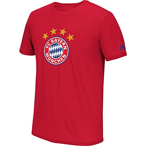 Image of FC Bayern Munich Team Crest Red T-Shirt