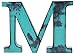 Price comparison product image Shabby Chic Vintage Large 11 cm Wooden Letters Hand Finished Alphabets Free-Standing Or Wall Mounted Décor for Weddings Baby Names Signs Unique Personalised Gift. (Teal, Letter M)