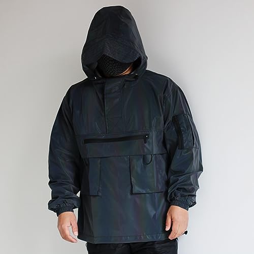 Chaqueta reflectante para hombre con capucha y bolsillos miniatura 4