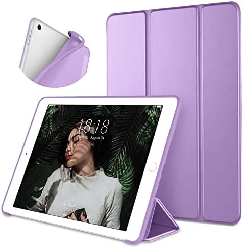DTTO iPad 9.7 Case 2018 iPad 6th Generation Case / 2017 iPad 5th Generation Case, Slim Fit Lightweight Smart Cover with Soft TPU Back Case for iPad 9.7 2018/2017 [Auto Sleep/Wake] - Clove Purple