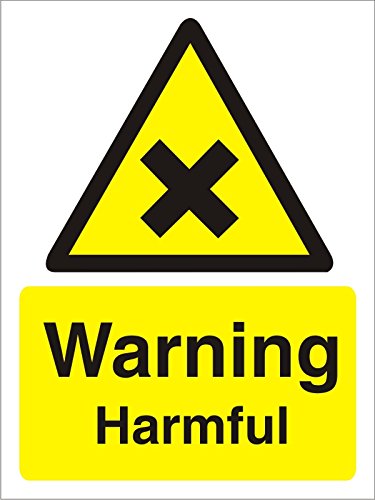 Seco Warning Harmful Sign, 150mm x 200mm - Self Adhesive Vinyl