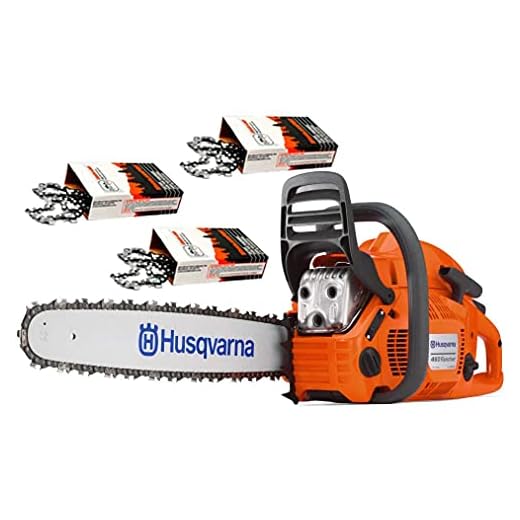Husqvarna 460 Rancher (60cc) Chainsaw With 24" Bar and Chain Plus 3 WoodlandPRO Chain Loops