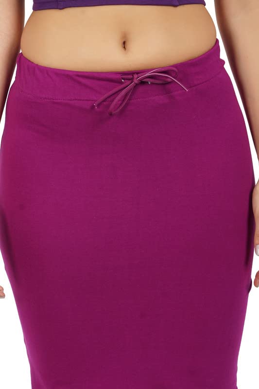 Image of Lycra Blend Cotton Saree Shapewear Petticoat for Women and Girls, Skirts Shapewear Dress for Saree