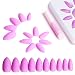 Biutee False Nail Tips 24 pcs Set Matte Full Cover Long Sections False Nails French Manicure with Nail Glue (Purple)