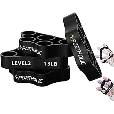 4 Pack Hand Exerciser Grip Strengthener, Finger Stretcher Hand Grip Resistance Bands Hand Strengthener Hand Strengthening Forearm Exerciser for Arthritis Cover