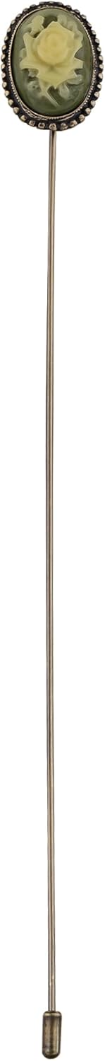 Alilang Women's Victorian Filigree Etching Floral Antiqued Gold Long Handle Hat Pins Lapel Pack Of 1/2/3 Scarf Set Jewelry Accessories