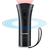 Wanyi Dog Barking Deterrent 2-in-1 Anti Barking Device Dog Barking Control Devices Control Range of 17 Ft. with Dual LED Light and Shoulder Strap, Indoor and Outdoor Stop Dog Barking