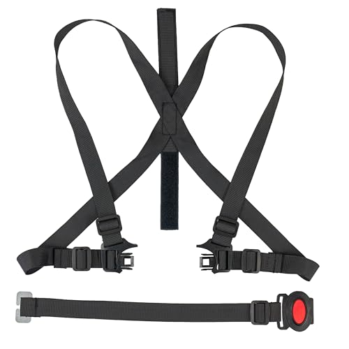 Hochstuhl Sicherheitsgurt, 1 Set, in Schwarz, kompatibel mit Hauck, Stokke Tripp Trapp, Roba, mitwachsender Kinderschutzgurt, 5 Punkt Gurtsystem Kinderhochstuhl, Kindersicherheitsgurt Stuhl Baby Tisch