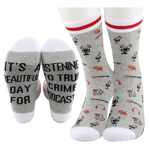 True Crime Podcasts Socks True Crime Lover Gift True Crime Podcasts Inspired gift (T C PODCASTS socks)