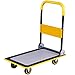 Goplus Folding Platform Cart 330LBS Rolling Flatbed Cart Hand Platform Truck Push Dolly for Loading