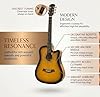 38 Inch Full Size Acoustic Guitar Classical Cutaway Design Hardwood Finish & Steel Strings with Bag (Natural) #2