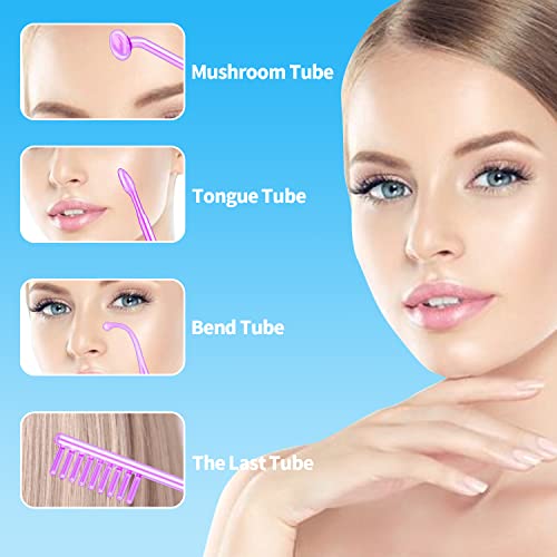 High Frequency Facial Wand-Uupas Portable Handheld High Frequency Facial Machine Skin Facial Wand With 4 Violet Tubes #TOP2
