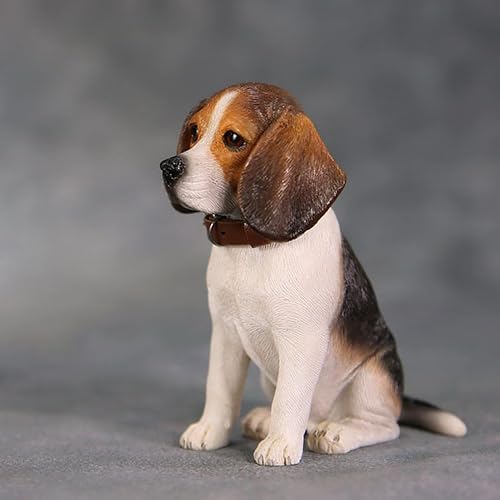 JXK Beagle Dog Statue Dog Figurine for Desktop Decor Durable Polyresin with Intricate Details Gifts for Women Mom Birthday
