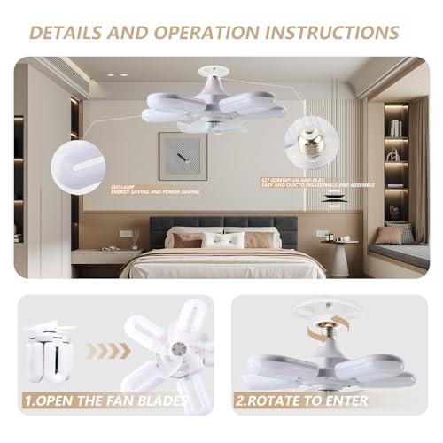 Lampe ventilateurs de plafond avec télécommande contre la chaleur
