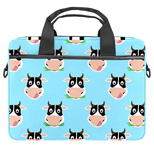 Sacoche ordinateur portable motif vache multicolore et format ultra fin