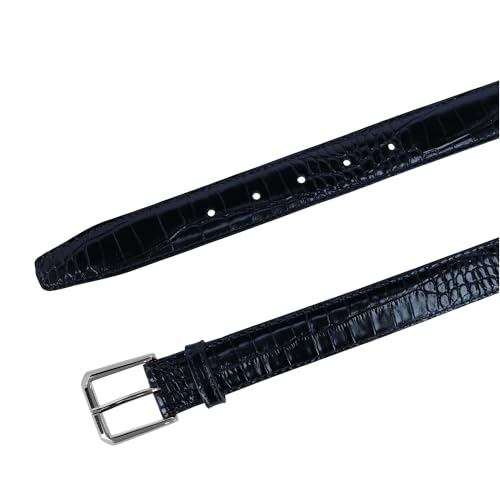 Trafalgar Men's 30mm Mock Alligator Embossed Italian Leather Belt4