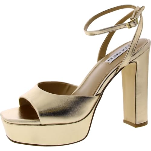Talons Steve Madden en cuir doré taille 39 pour vos soirées
