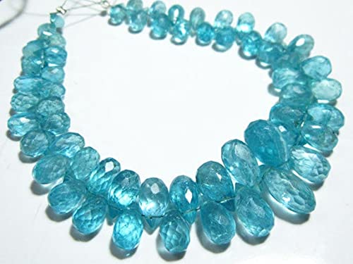 Apatite néon perles gouttes facettées pour création de bijoux uniques de haute joaillerie