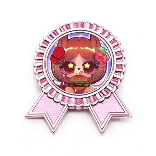 Broche écureuil hamburger rose USA Amérique taille M en métal